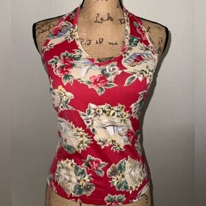 Floral Halter Tank Top - millennial wear